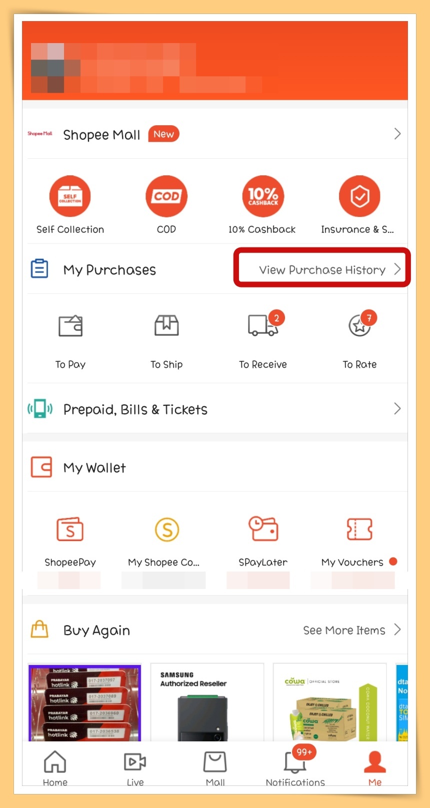 Tips I 经常上Shopee网购必懂！教你4个步骤下载购物收据！ 更多热点 图2张
