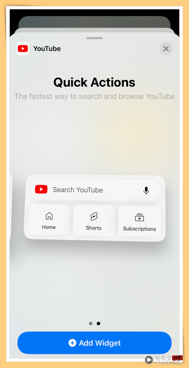 Tips I YouTube小组件正式上线！教你如何快速打开短视频和影片！ 更多热点 图8张