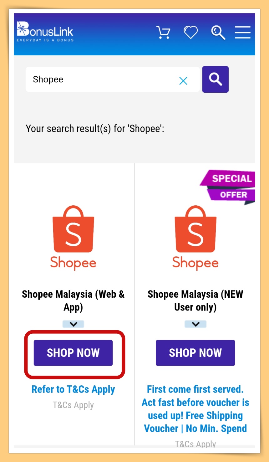 Tips I 在Shopee消费也能累积BonusLink分数！只需4个步骤就可以啦！ 更多热点 图5张