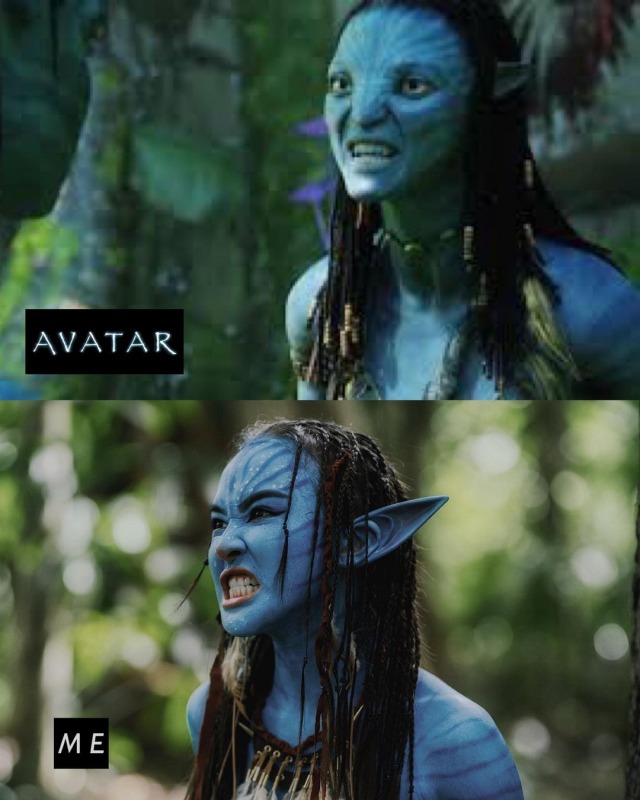 Ms Kuan万圣节cos成Avatar！花絮曝光用A4纸遮重点 娱乐资讯 图2张