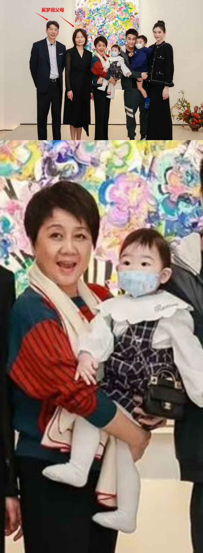 何猷君、奚梦瑶带子女逛画展！一岁女儿身上挂Chanel包包 娱乐资讯 图1张