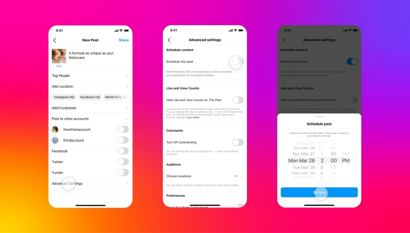 News I 终于不用靠Creator Studio！IG宣布推出“Schedule Content”功能！ 更多热点 图2张