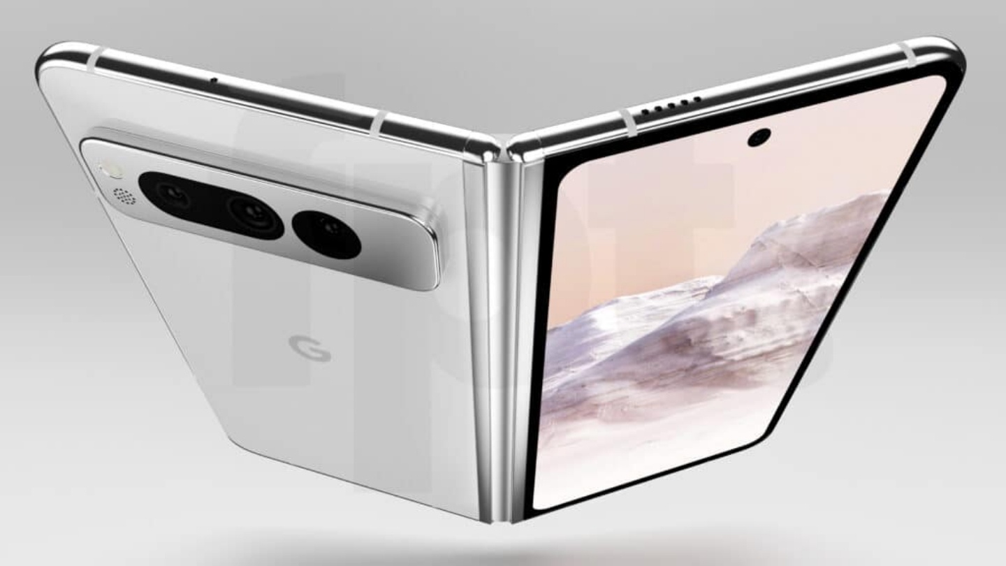 Google 也有折叠机？Pixel Fold 渲染图曝光！同三星 Galaxy Z Fold4 是左右折叠 镜头类似 Pixel 7 系列 数码科技 图2张