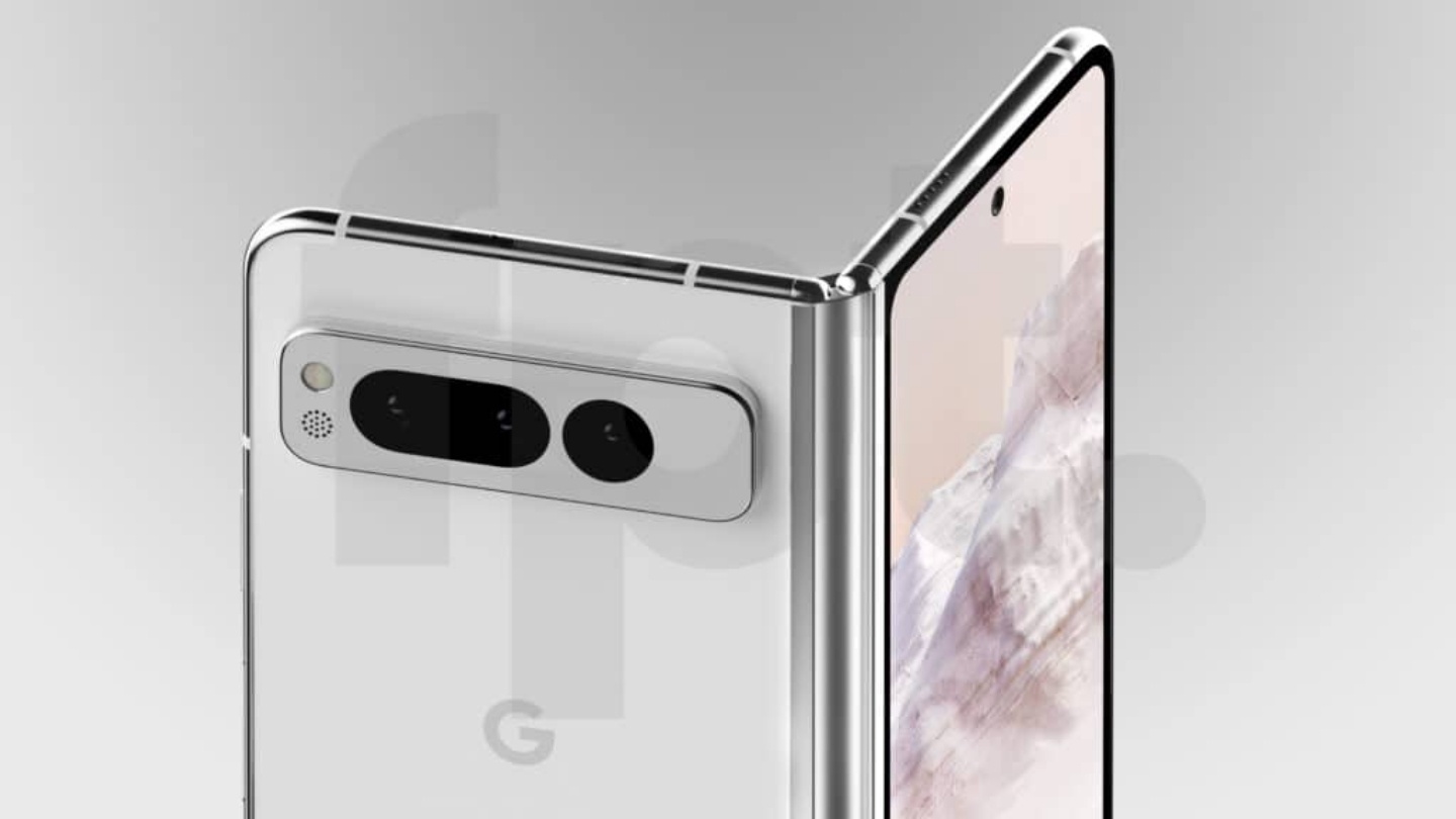 Google 也有折叠机？Pixel Fold 渲染图曝光！同三星 Galaxy Z Fold4 是左右折叠 镜头类似 Pixel 7 系列 数码科技 图4张