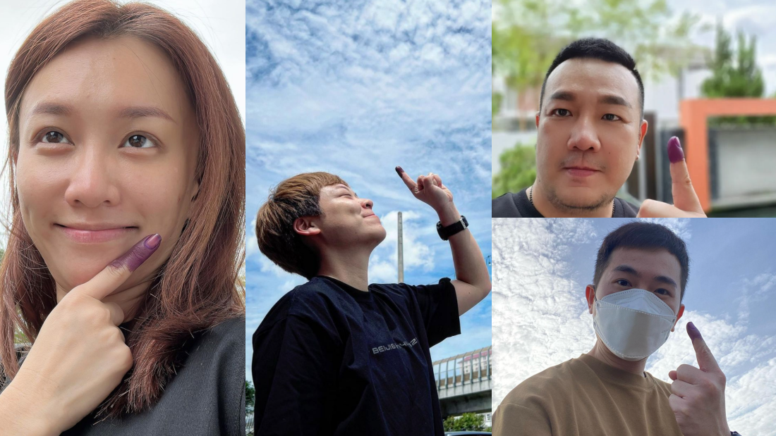马来西亚艺人、网红齐晒“蓝手指”！3P投完票赶场开演唱会！ 娱乐资讯 图1张