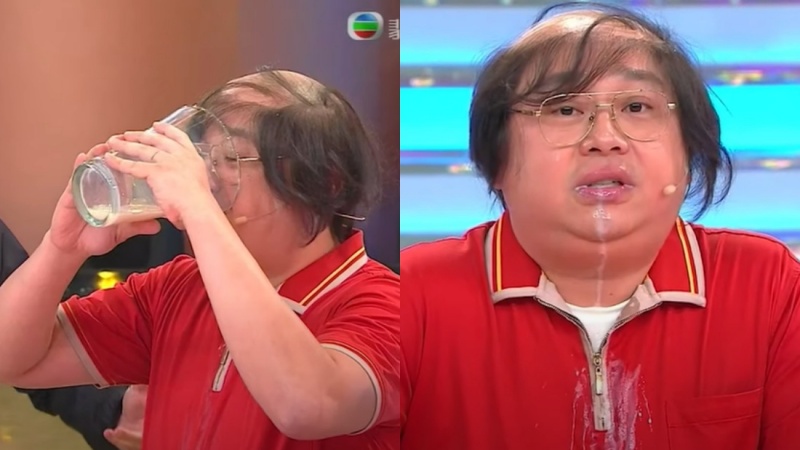 为节目效果狂灌奶！Bob下台即呕吐：舒服返 娱乐资讯 图1张