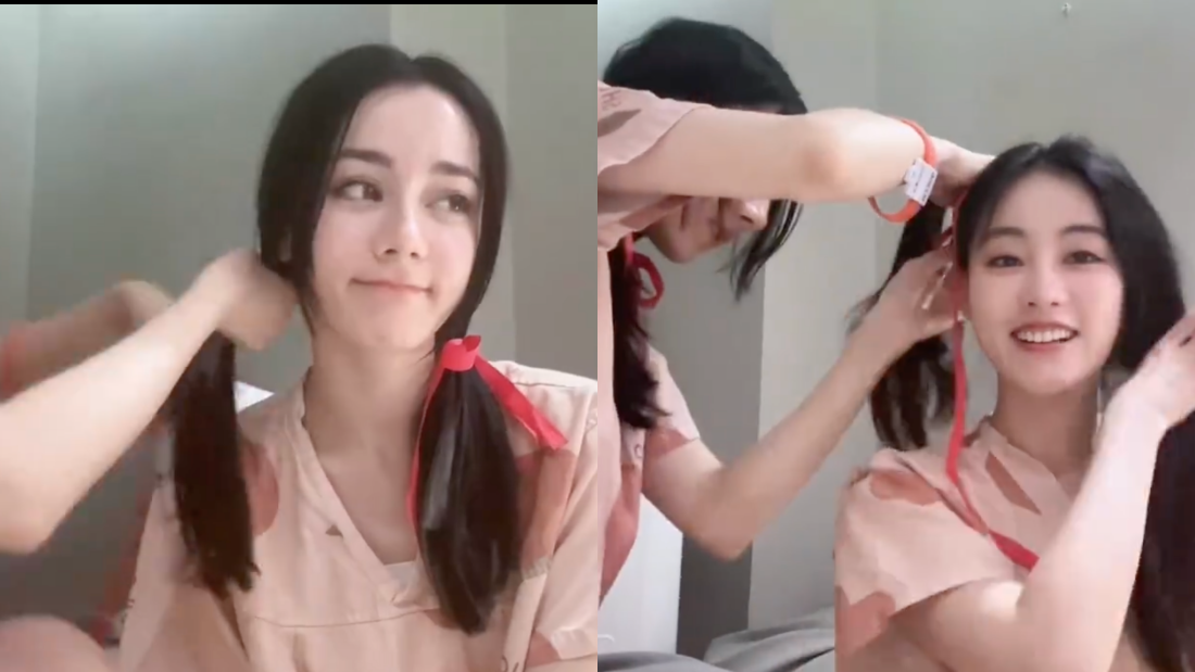 迪丽热巴、祝绪丹穿同款睡衣！网羡慕：好像小情侣 娱乐资讯 图3张