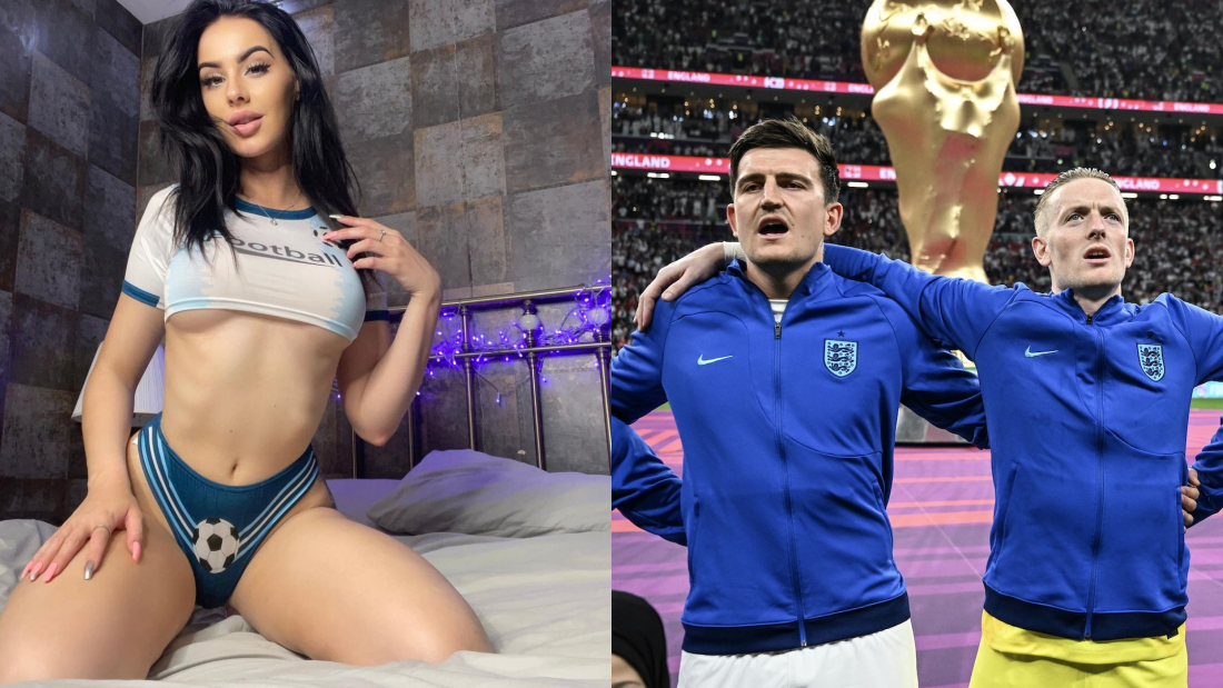 世界杯2022｜美女网红发震撼弹！“英格兰队夺冠就裸T直播24小时” 娱乐资讯 图2张