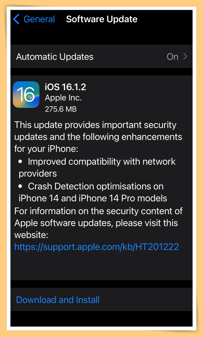 科技 I iOS 16.1.2修正3大错误！不用再担心坐过山车误判出车祸！ 更多热点 图2张