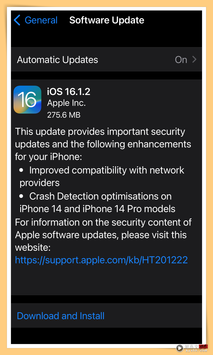 科技 I iOS 16.1.2修正3大错误！不用再担心坐过山车误判出车祸！ 更多热点 图2张