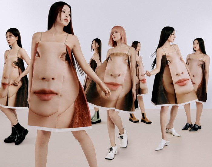Style I 把自己的脸穿身上？韩国女团NMIXX穿LOEWE早春洋装惊呆粉丝 更多热点 图1张