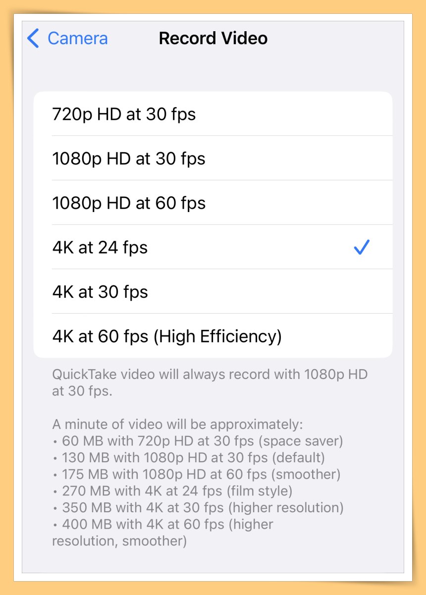 Tips I iPhone如何拍出超清晰影片？教你调整录制解析度设定！ 更多热点 图4张