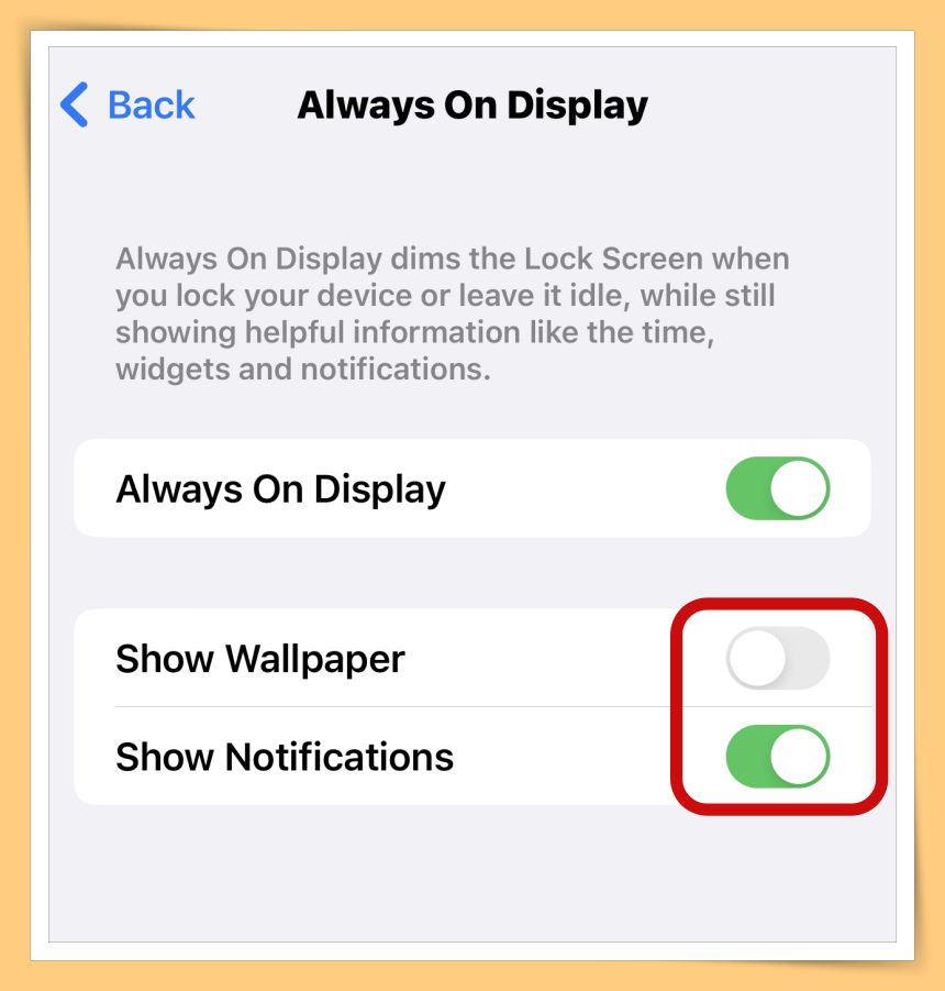 Tips I iPhone 永远显示画面太亮易分心？3个步骤直接关闭桌布和通知显示！ 更多热点 图5张