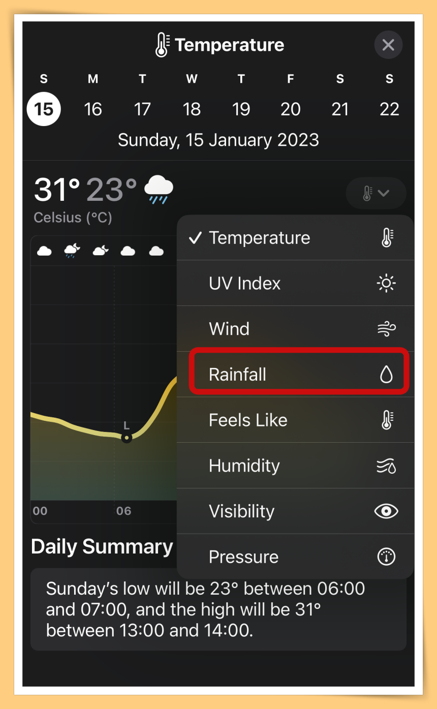 Tips I 你真的会用iPhone天气App？ 教你4个步骤查看详细显示降雨时间！ 更多热点 图5张