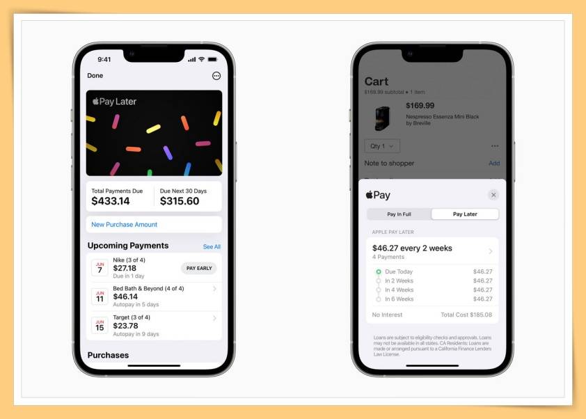 科技 I Apple Pay Later即将推出！6周内分4期付款 无需支付利息！ 更多热点 图2张