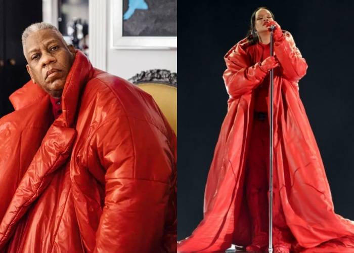 Style I 天后Rihanna全红亮相超级杯，立体马甲、红色大衣都有来头？ 更多热点 图4张