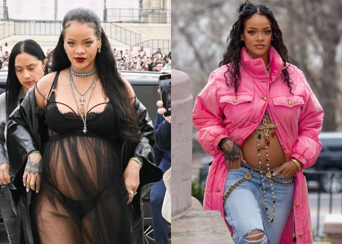 Style I 天后Rihanna全红亮相超级杯，立体马甲、红色大衣都有来头？ 更多热点 图6张