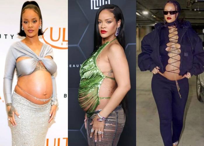Style I 天后Rihanna全红亮相超级杯，立体马甲、红色大衣都有来头？ 更多热点 图7张