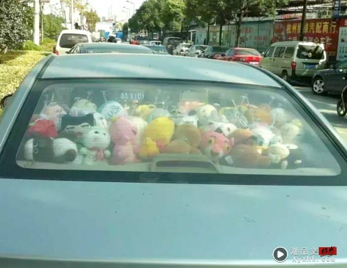 Tips I 汽车内后窗别乱摆放娃娃、枕头装饰，绝对是影响安全的隐患！ 更多热点 图1张
