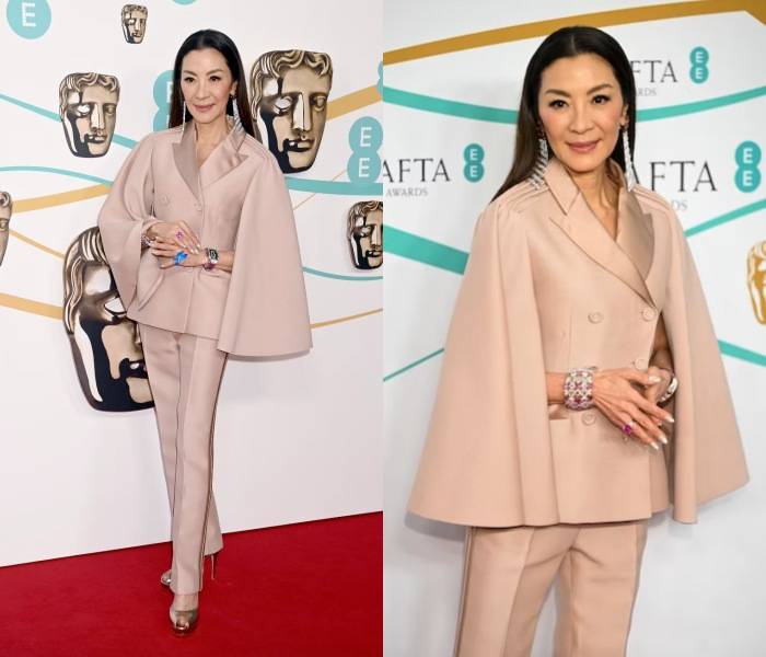 Style I 久违踏上英国奥斯卡红毯！凯特王妃却穿旧礼服、戴Zara耳环？ 更多热点 图4张
