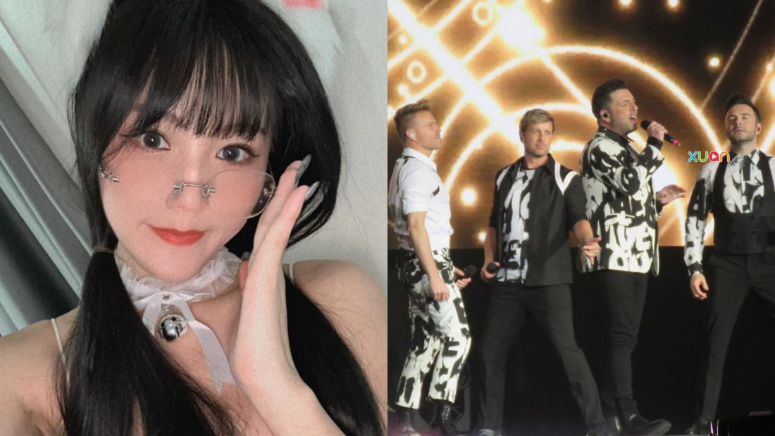 韩晓嗳看Westlife演唱会...被身边观众阻挡视线！傻眼轰：请问哪里可以举报 娱乐资讯 图1张