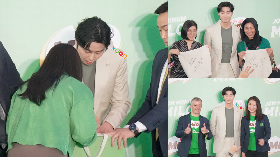 朴叙俊赴马来西亚示范冲MILO！兴奋绕场一周…拿粉丝手机自拍！ 娱乐资讯 图3张
