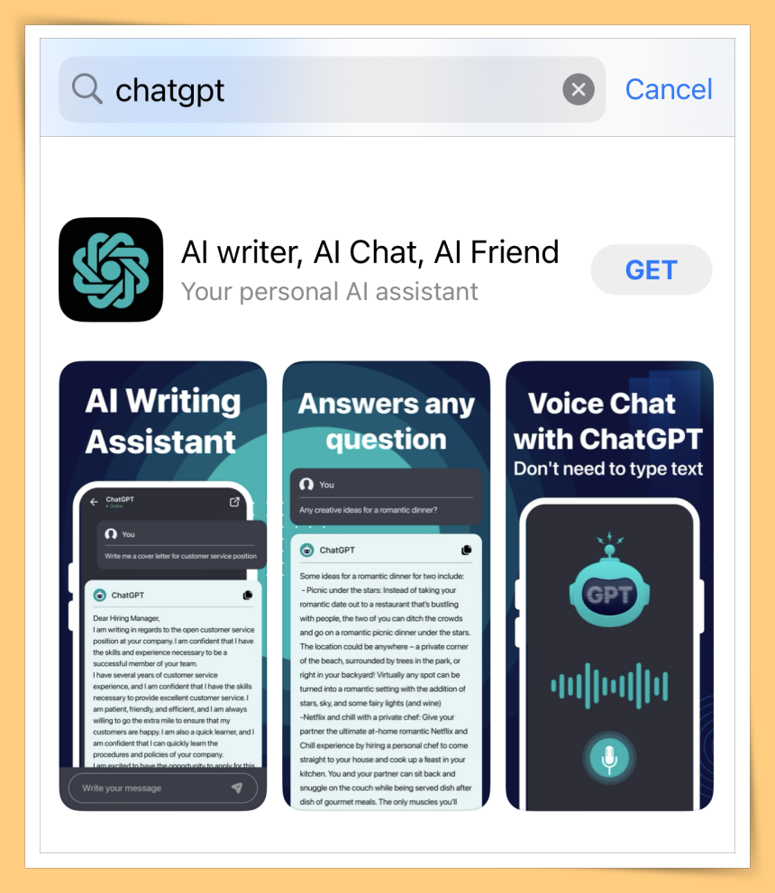 科技 I 千万别乱下载ChatGPT App！盗版会偷个人资料 还会盗款！ 更多热点 图3张
