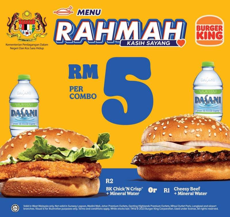相关信息 I 马来西亚6家快餐推出慈悯菜单！RM5一份主食和饮料吃饱饱！ 更多热点 图2张