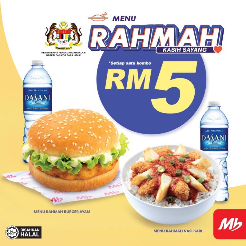 相关信息 I 马来西亚6家快餐推出慈悯菜单！RM5一份主食和饮料吃饱饱！ 更多热点 图3张