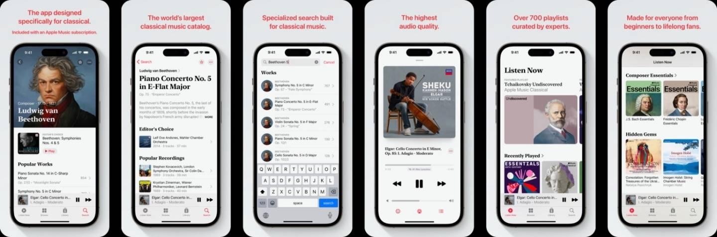 Apple 发表针对古典音乐的串流 App‘ Apple Music Cassical ’！不只可以拿来听经典 还可以学习相关知识 数码科技 图2张