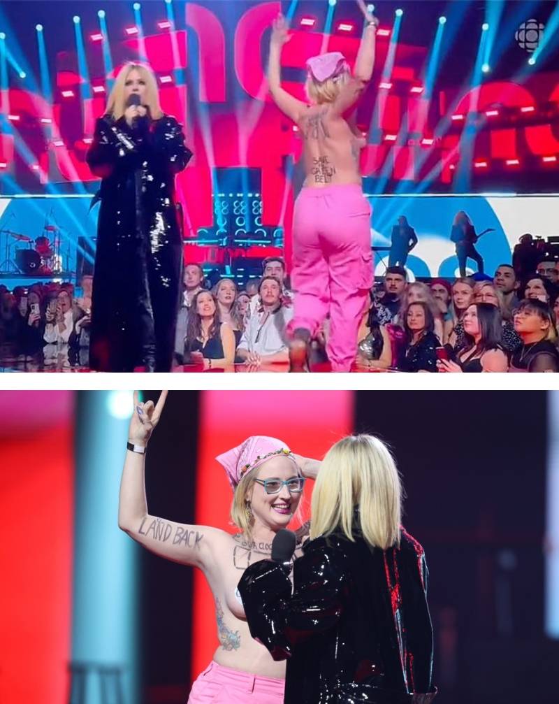 Avril Lavigne 演讲途中裸女冲上台！她爆粗反击 观众鼓掌叫好 娱乐资讯 图1张