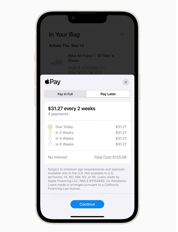 科技 I Apple先买后付正式上线！可6周内分期付款 零利息！ 更多热点 图3张