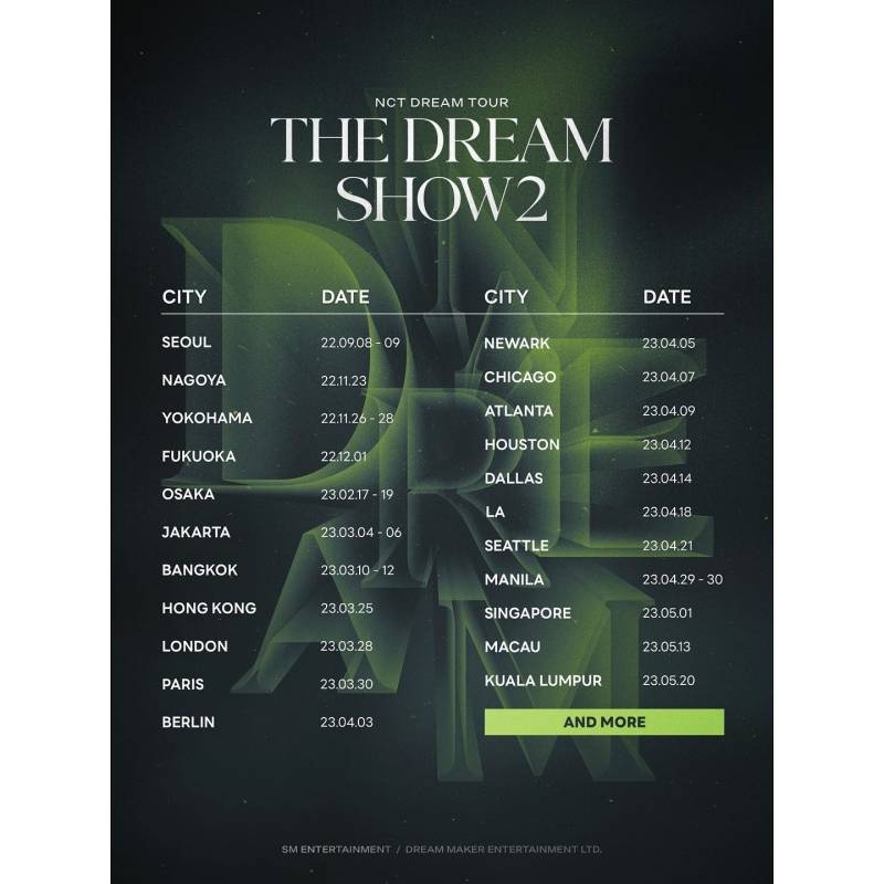 NCT Dream马来西亚站巡演地点、票价公开！最低票价：RM 298 娱乐资讯 图1张