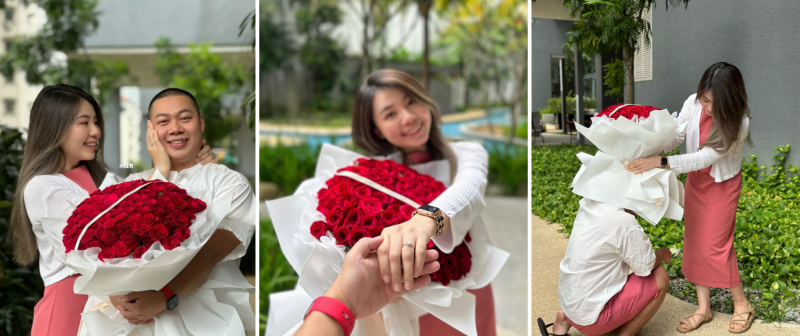 网红“马来堂哥”辰辰求婚成功！女友晒玫瑰、钻戒：谢谢你从不吝啬的爱 娱乐资讯 图3张