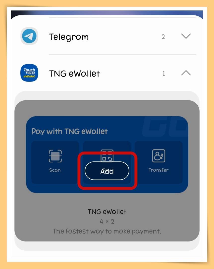 Tips I TNG eWallet小组件太方便了！教你如何设置在手机页面付款或转账！ 更多热点 图5张