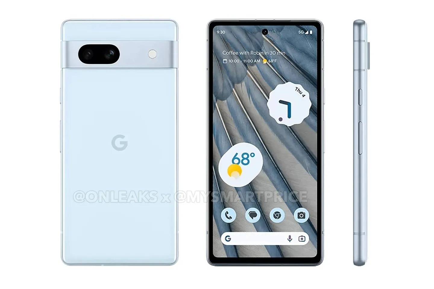 Google Pixel 7a 渲染图曝光！今年 a 系列中阶机主打浅蓝色 硬件规格也提升 数码科技 图1张