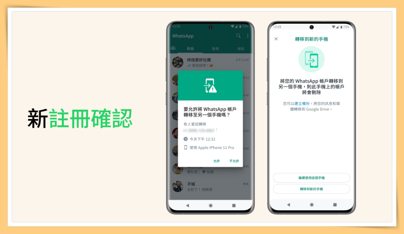 科技 I WhatsApp推出3项新功能！新手机登录需旧手机授权验证！ 更多热点 图2张