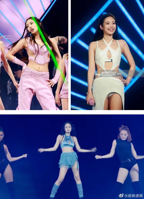 Jennie“超危险战服”大露胸型！曝Lisa服装出事 娱乐资讯 图2张