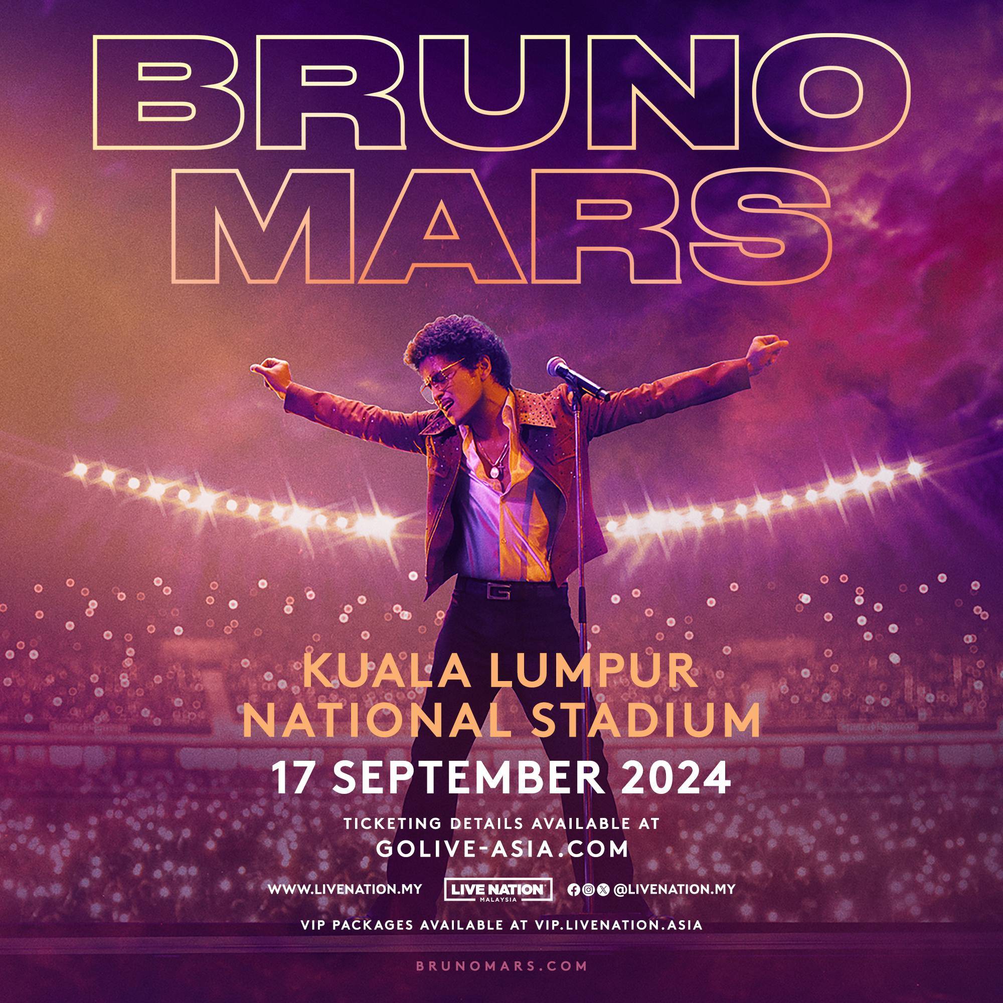 马来西亚帮 | 2024年下半年 21场演唱会！Bruno Mars、刘德华、周杰伦先后开唱 娱乐资讯 图18张