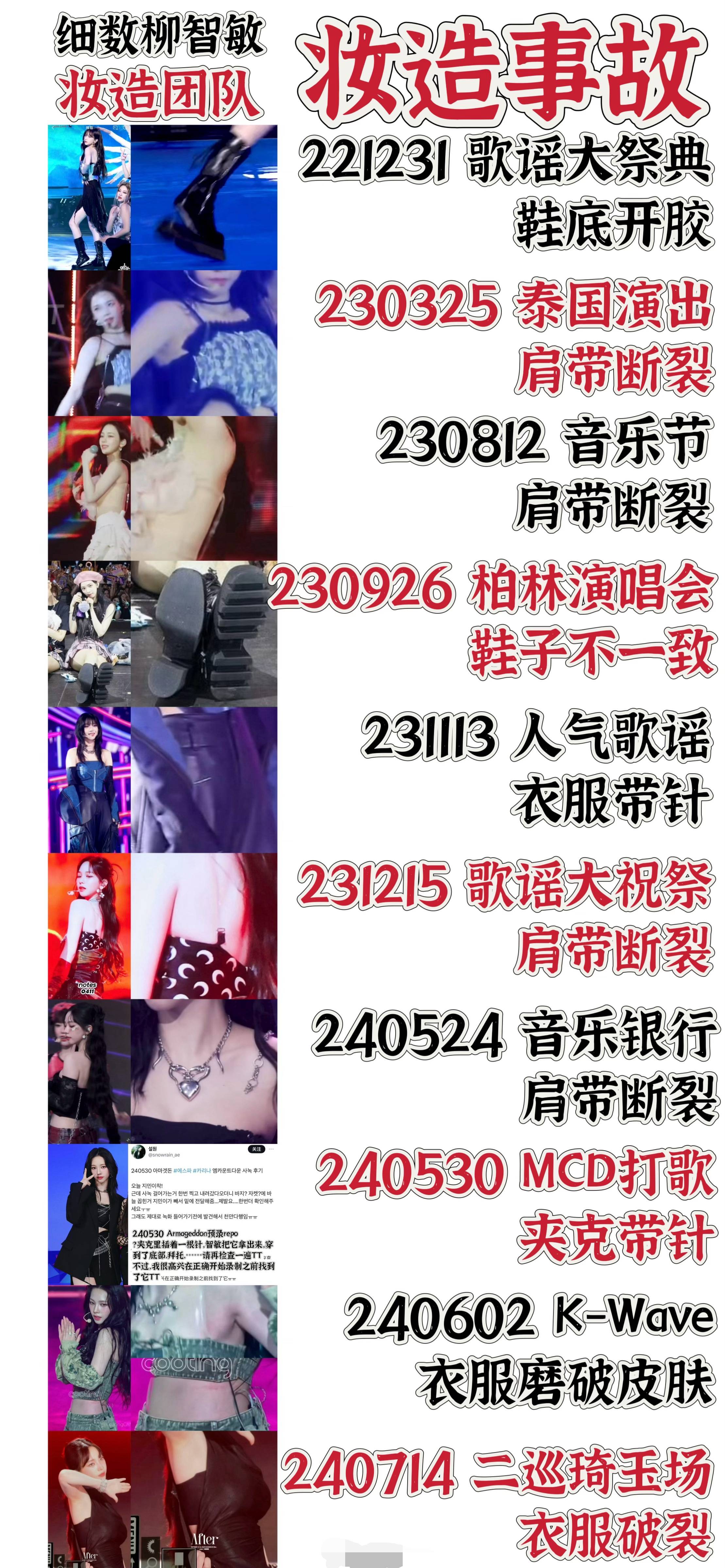 Karina衣服又出事！粉丝统整妆造事故 肩带断裂TOP 1 娱乐资讯 图3张