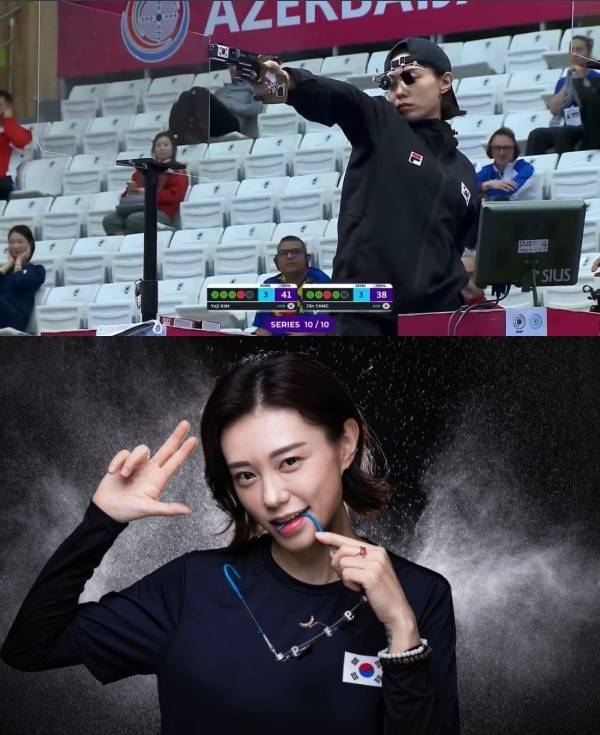 奥运2024｜韩国射击手金艺智表情超有范！网调侃：女版John Wick 娱乐资讯 图2张