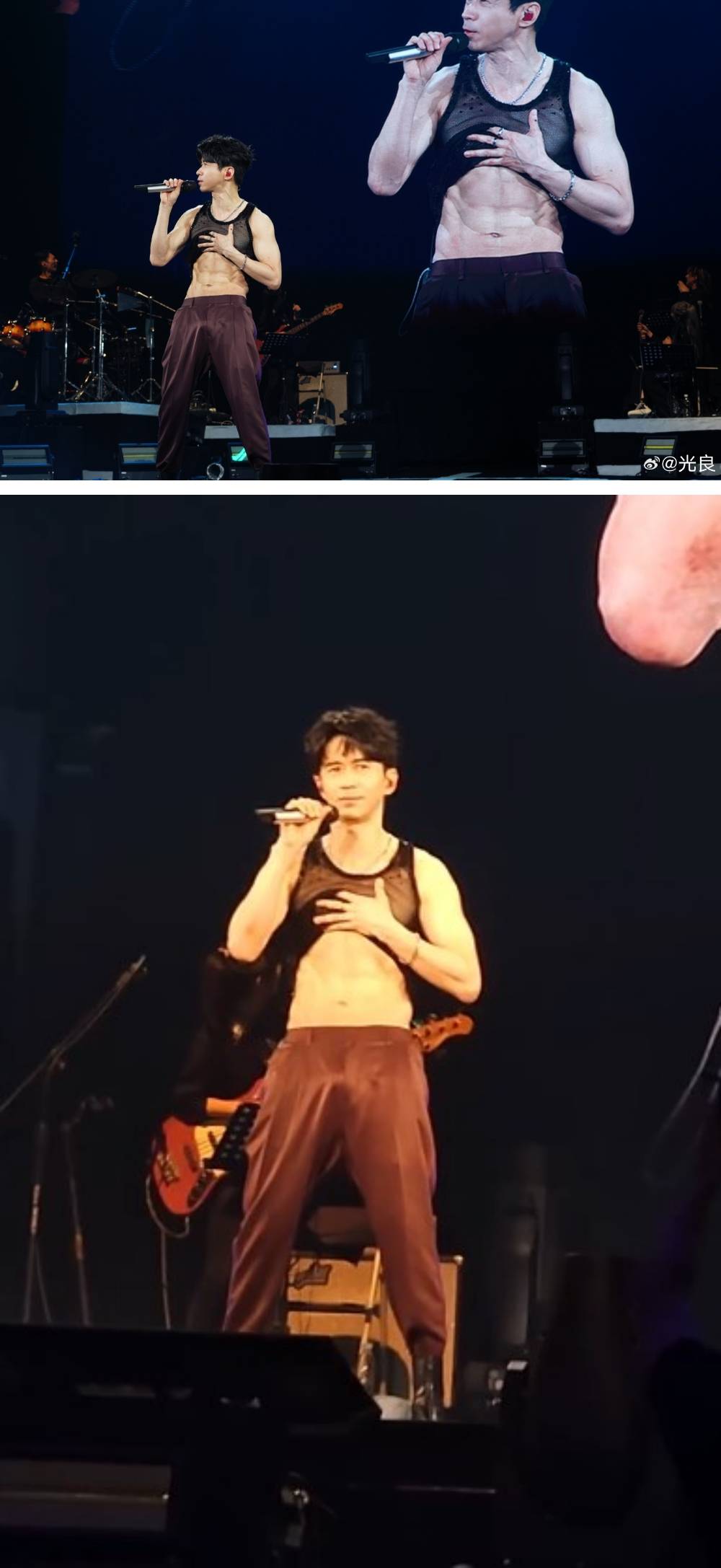惊呆！54岁光良穿透视装开唱 身材打趴一班年轻弟弟 娱乐资讯 图2张