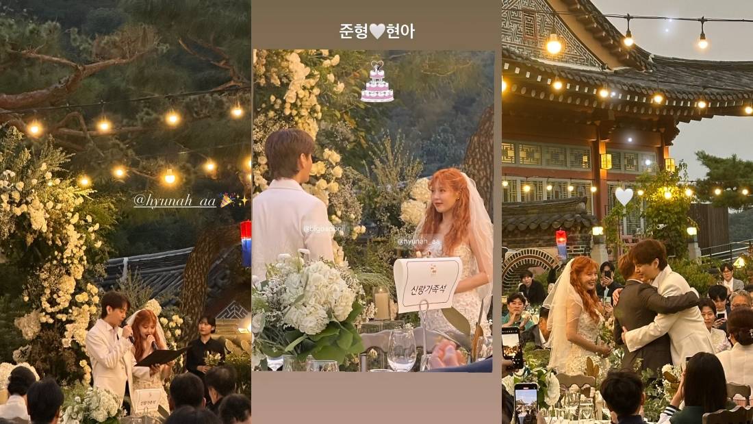 泫雅、龙俊亨婚礼现场路透曝光！新娘身型引网疯猜：双喜临门？ 娱乐资讯 图2张