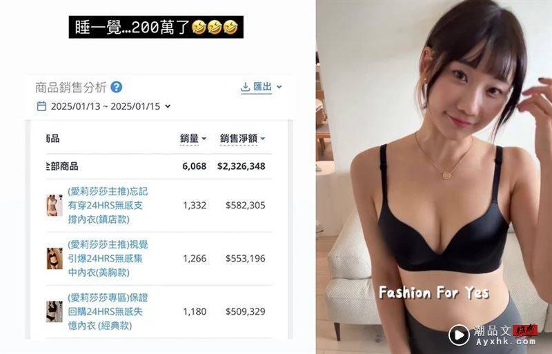 爱莉莎莎卖内衣辣秀身材加持“2天400万”猛翻一倍竟哀喊：谁来救救我 时尚资讯 图2张