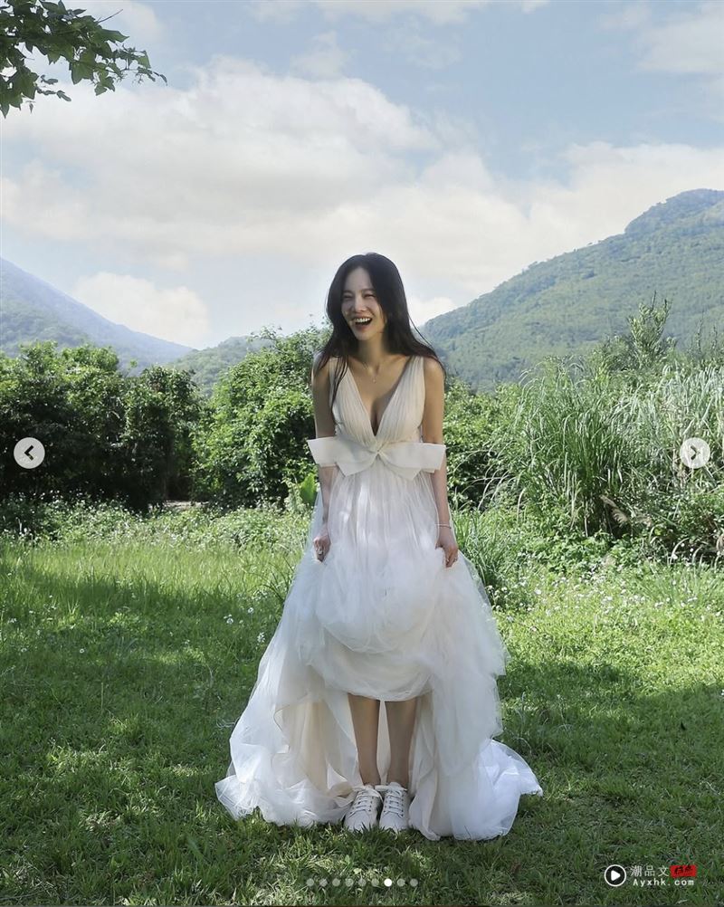 曾之乔当妈后大解放！深V白纱炸出超猛事业线　向自己告白：依然爱你 时尚资讯 图2张