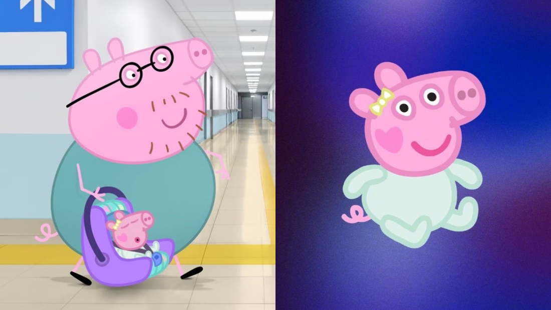 Peppa Pig 再当姐姐！猪妈妈平安诞下第三胎 一家五口合照曝光 娱乐资讯 图3张