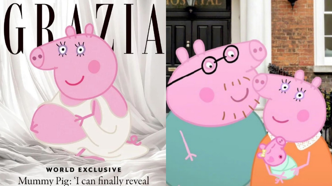 Peppa Pig 再当姐姐！猪妈妈平安诞下第三胎 一家五口合照曝光 娱乐资讯 图2张