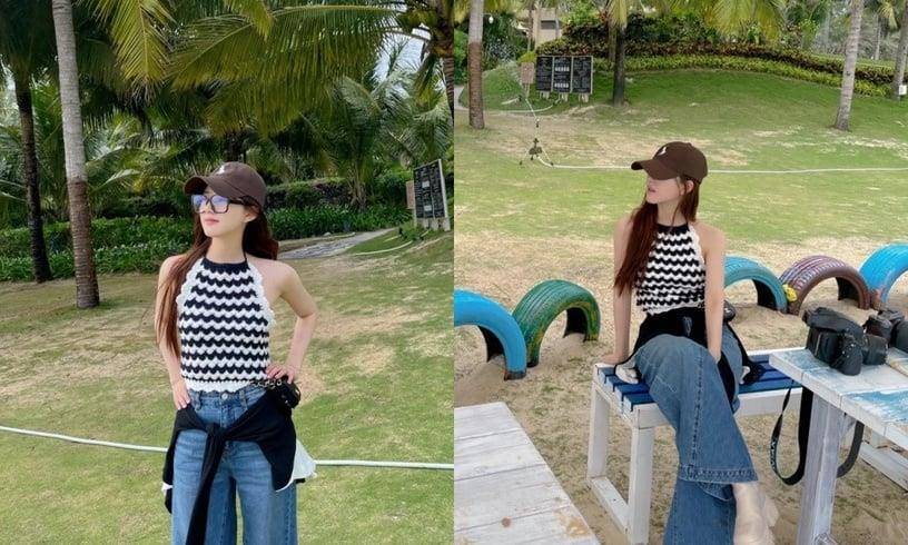 赵露思平价私服单品公开　棒球外套可爱超减龄、V领露肩毛衣男女通杀 最新资讯 图4张