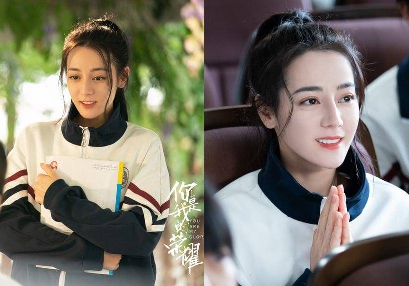女星马尾范本！赵露思穿上校服毫无违和感、迪丽热巴高马尾超气质 最新资讯 图4张