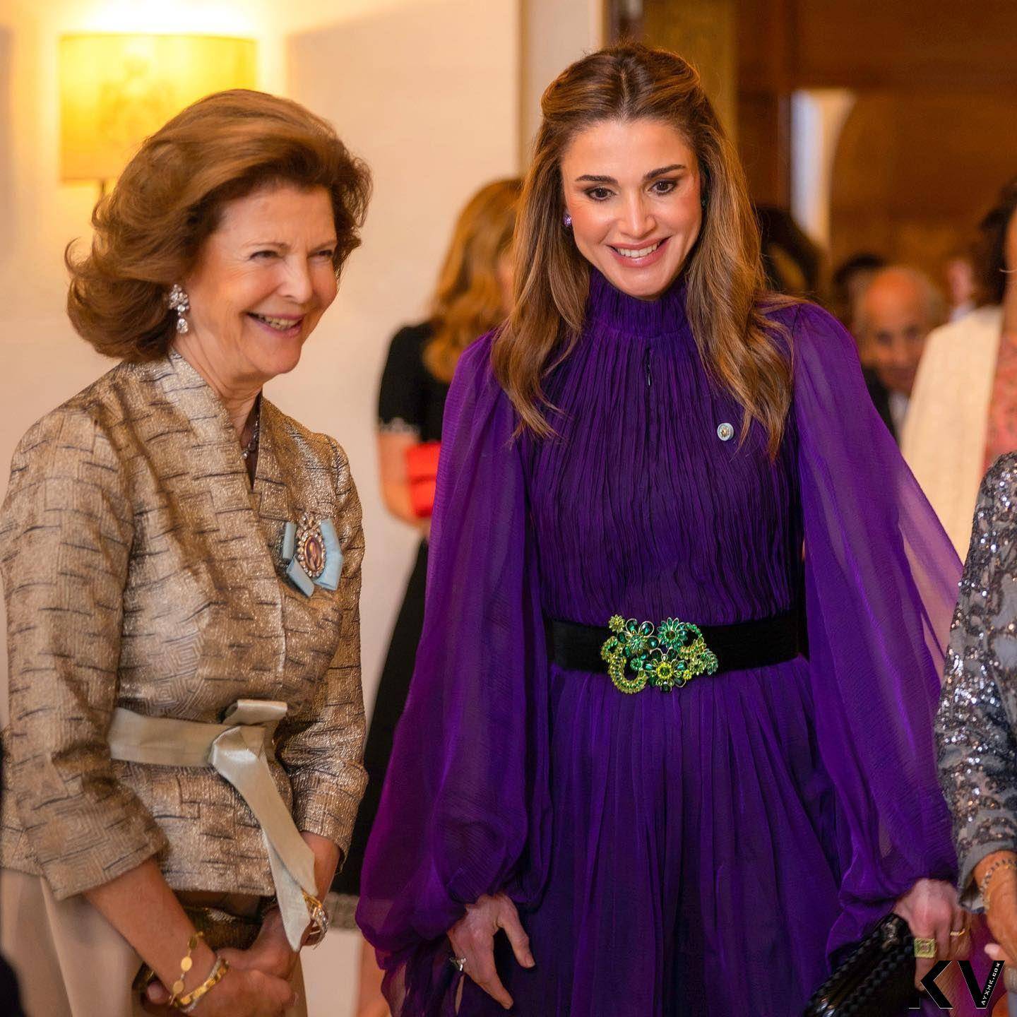 “阿拉伯黛安娜”还没上市的LV包抢到手　约旦王后拉尼娅优雅穿搭挺女权 时尚穿搭 图4张